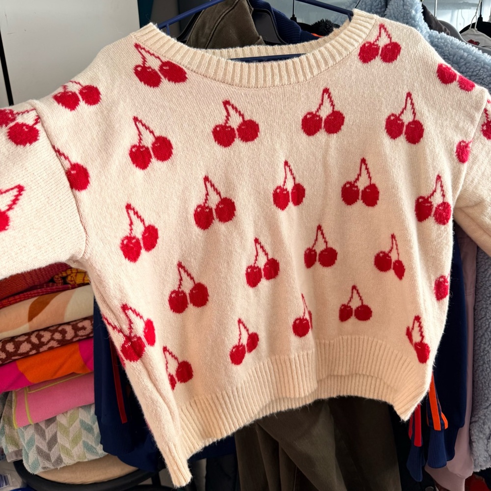 Cherries🍒 Cream and Red Sweater